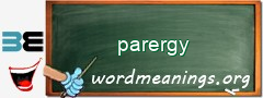 WordMeaning blackboard for parergy